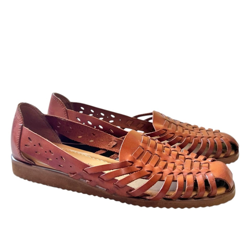 The Vermont Country Store Leather Huarache Sandals - Picture 2 of 9